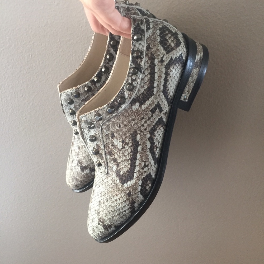 Freda Salvador Made in Spain Snakeskin Oxford 7